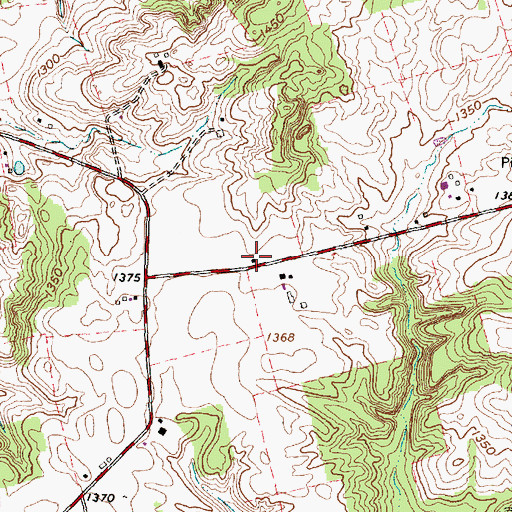 Topographic Map of Whiteoak School (historical), OH