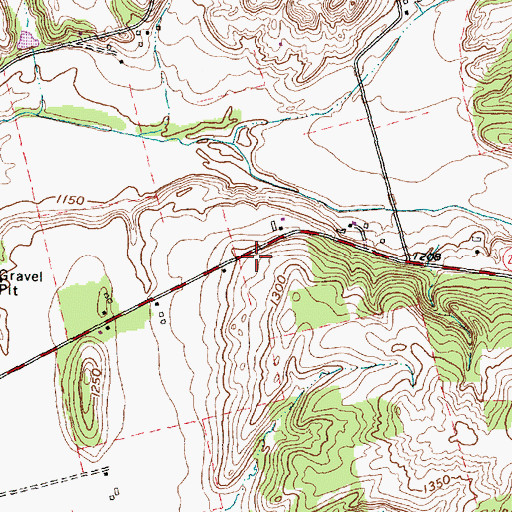 Topographic Map of Pleasant Hill School (historical), OH