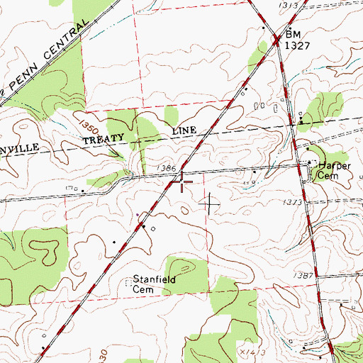 Topographic Map of School Number 1 (historical), OH