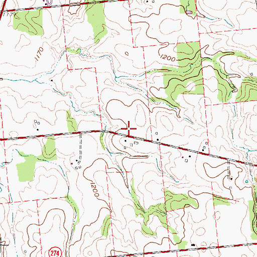 Topographic Map of Turkey Ridge School (historical), OH