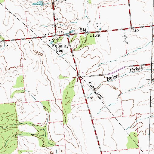 Topographic Map of Equality School (historical), OH