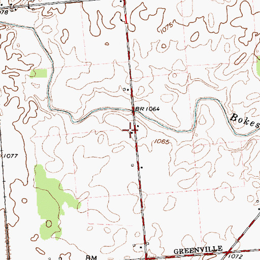 Topographic Map of Centennial School (historical), OH