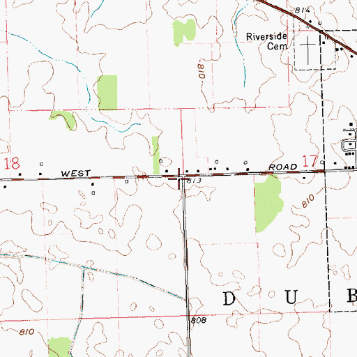 Topographic Map of Barks School (historical), OH