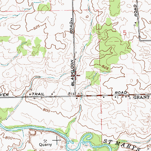 Topographic Map of Henderson School (historical), OH