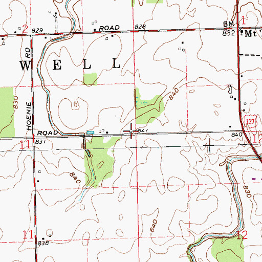 Topographic Map of Copp School (historical), OH
