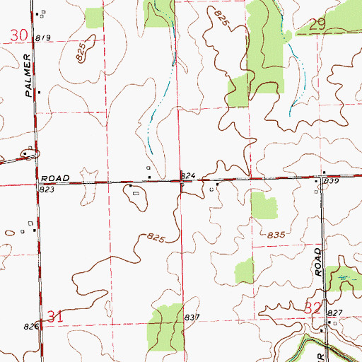 Topographic Map of School Number 1 (historical), OH