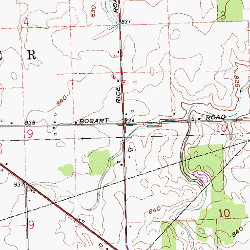 Topographic Map of Mount Hope School (historical), OH