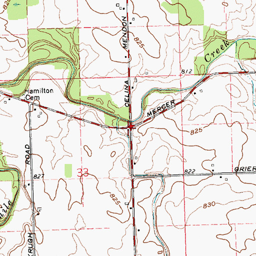 Topographic Map of Red School (historical), OH