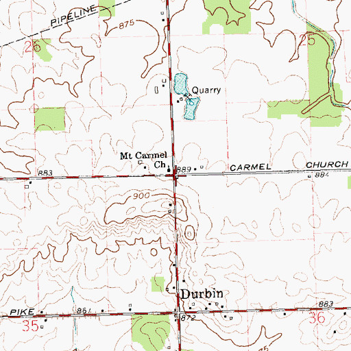 Topographic Map of School Number 7 (historical), OH