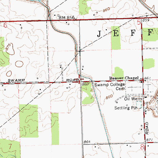 Topographic Map of School Number 8 (historical), OH