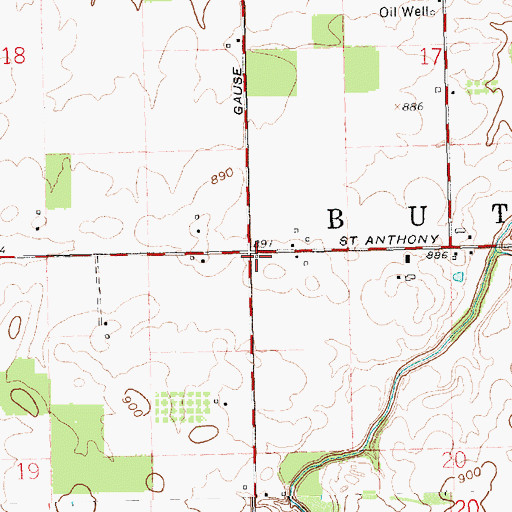 Topographic Map of Crouch School (historical), OH