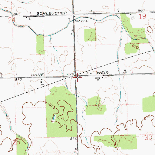 Topographic Map of Joint School Number 1 (historical), OH