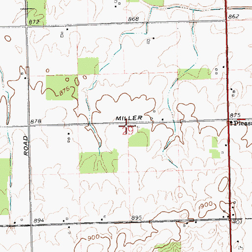 Topographic Map of Miller School (historical), OH