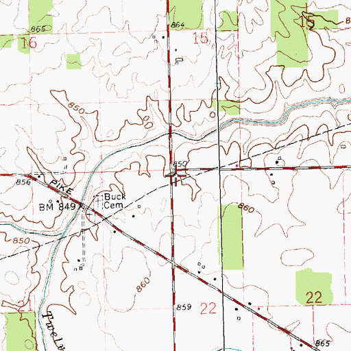 Topographic Map of Ham School (historical), OH