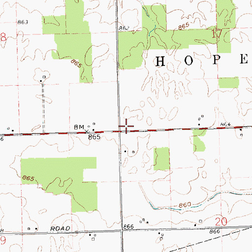 Topographic Map of Pearstof School (historical), OH