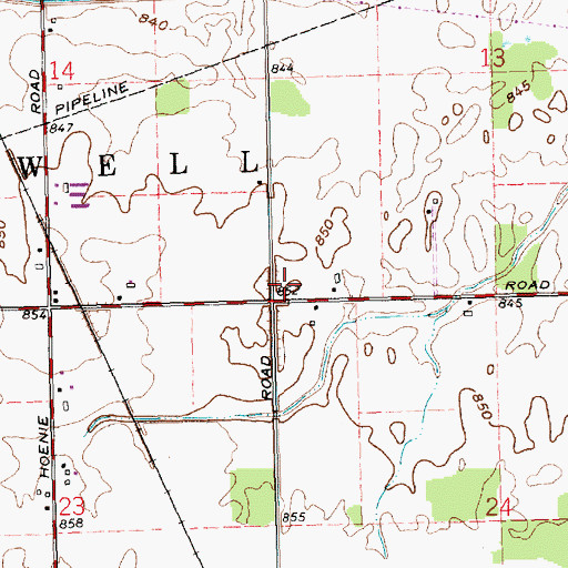 Topographic Map of Clutter School (historical), OH