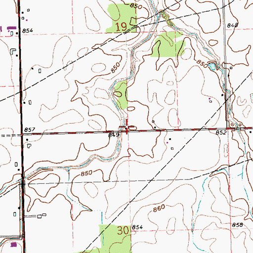 Topographic Map of Beougher School (historical), OH