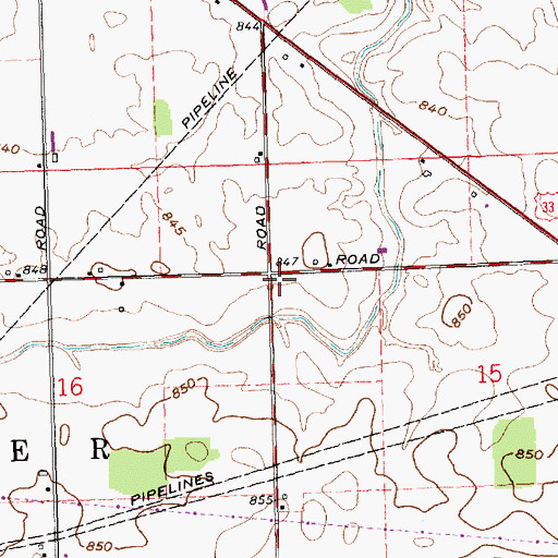 Topographic Map of Piper School (historical), OH