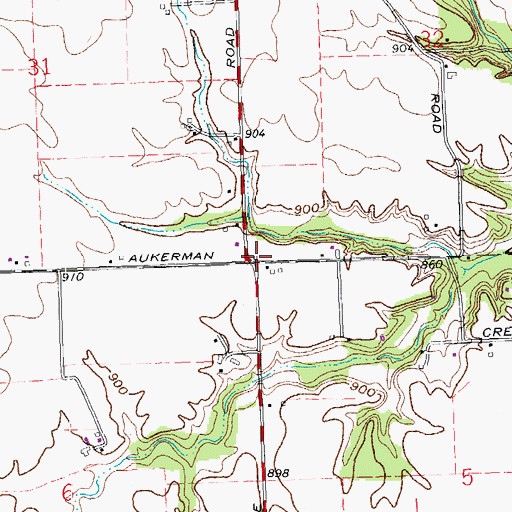 Topographic Map of Andrews School (historical), OH