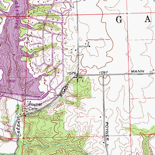 Topographic Map of Pioneer School (historical), OH