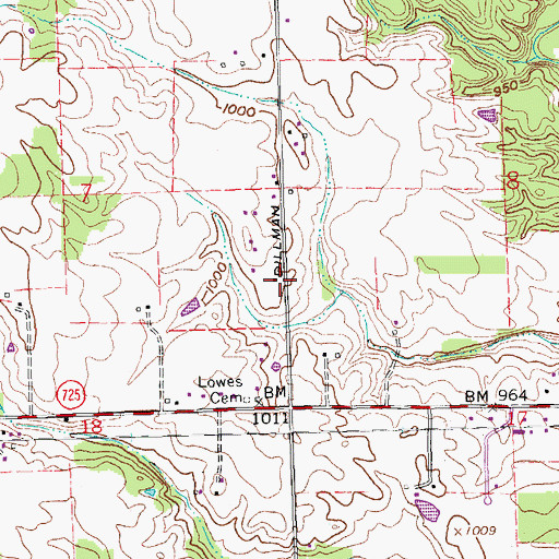 Topographic Map of Lowers School (historical), OH