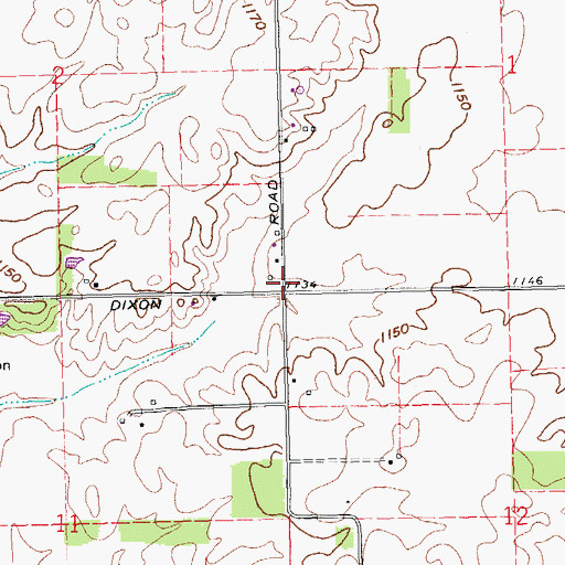 Topographic Map of Flora School (historical), OH