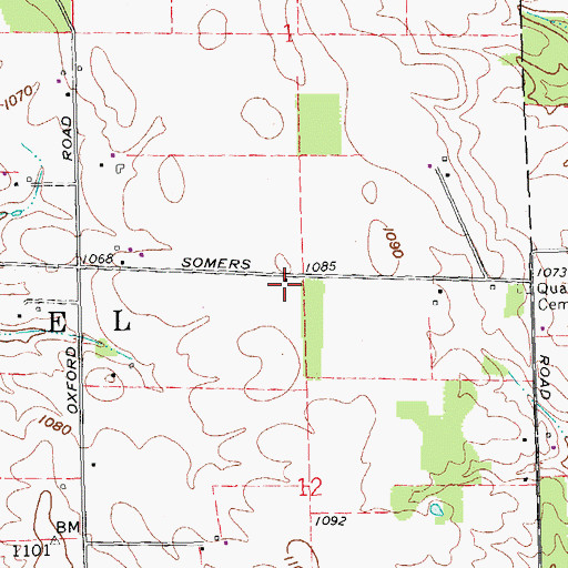 Topographic Map of Quaker Ridge School (historical), OH