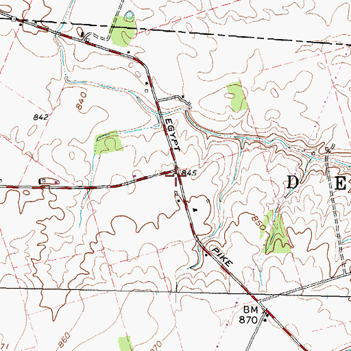 Topographic Map of School Number 1 (historical), OH