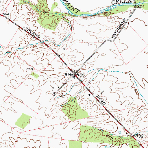 Topographic Map of Rowe School (historical), OH