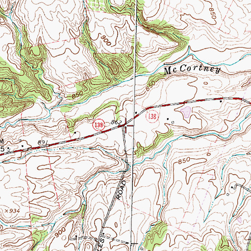 Topographic Map of Young School (historical), OH