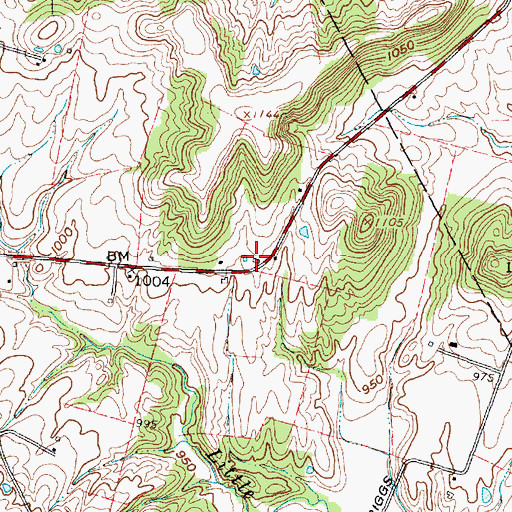 Topographic Map of Waugh School (historical), OH