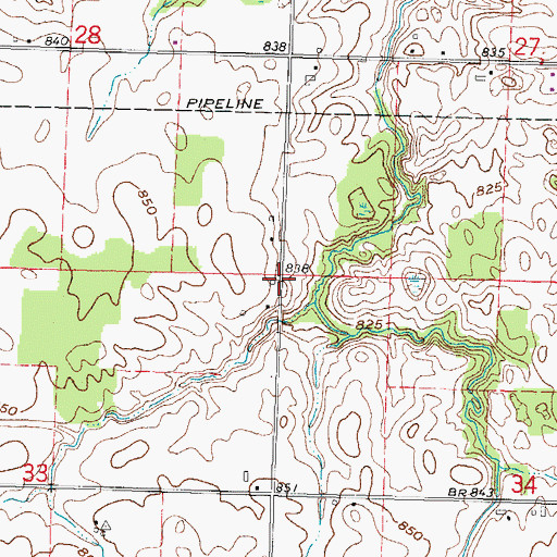 Topographic Map of Hamm School (historical), OH