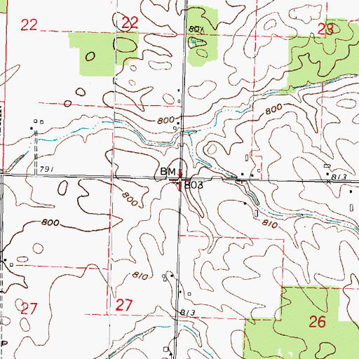 Topographic Map of Petticord School (historical), OH