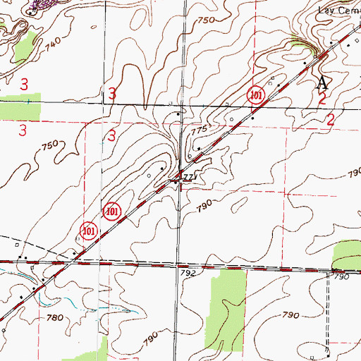 Topographic Map of School Number 3 (historical), OH