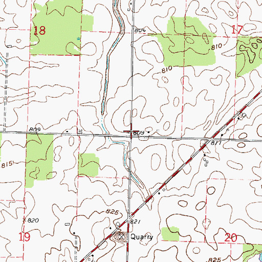 Topographic Map of School Number 4 (historical), OH