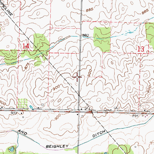 Topographic Map of School Number 6 (historical), OH