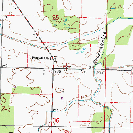 Topographic Map of School Number 12 (historical), OH