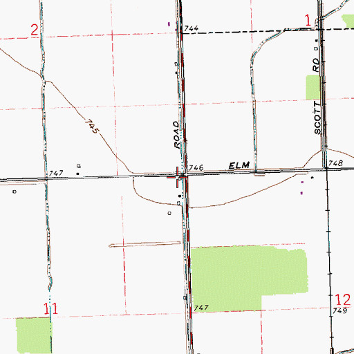 Topographic Map of School Number 1 (historical), OH