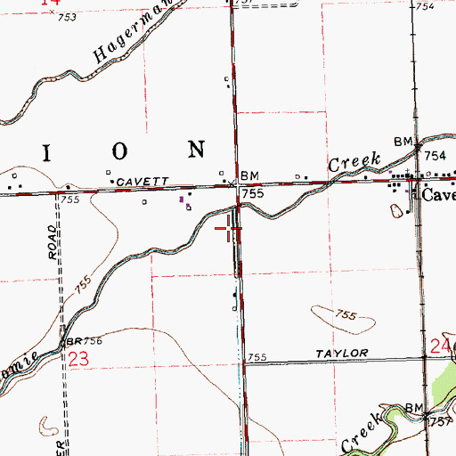 Topographic Map of School Number 6 (historical), OH