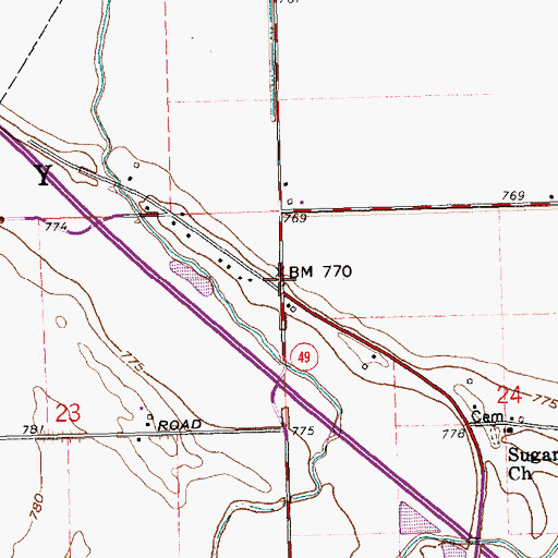 Topographic Map of Davis School (historical), OH