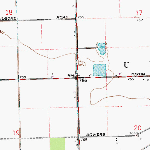 Topographic Map of School Number 4 (historical), OH