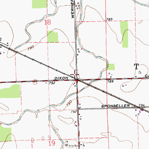 Topographic Map of Railroad School (historical), OH