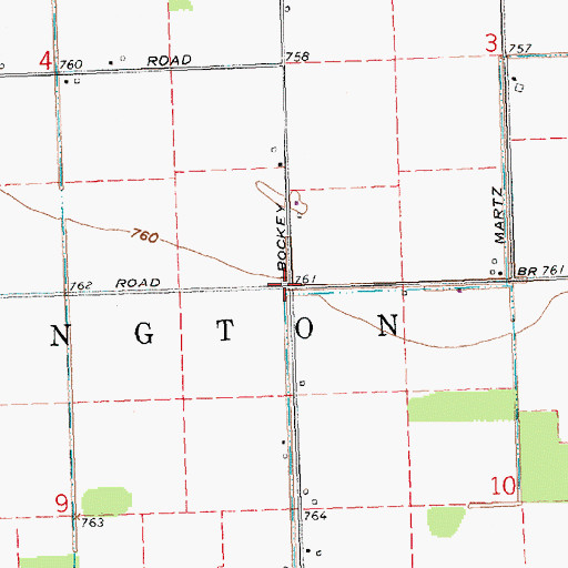 Topographic Map of Klinger School (historical), OH