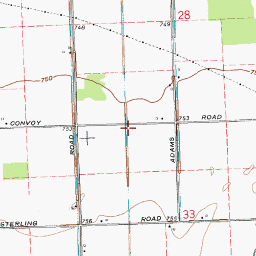 Topographic Map of Morris School (historical), OH