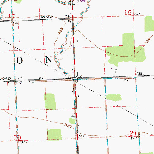 Topographic Map of Spangler School (historical), OH