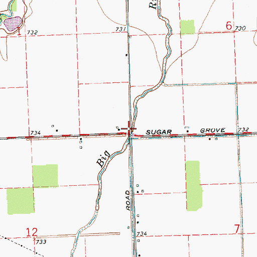 Topographic Map of Needmore Church (historical), OH