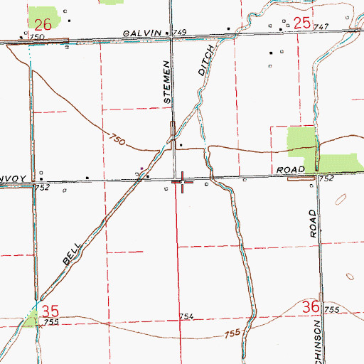Topographic Map of Slate School (historical), OH
