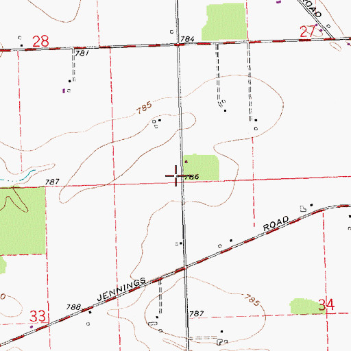 Topographic Map of Lindeman School (historical), OH