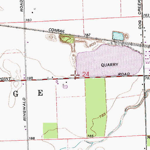 Topographic Map of Dover School (historical), OH