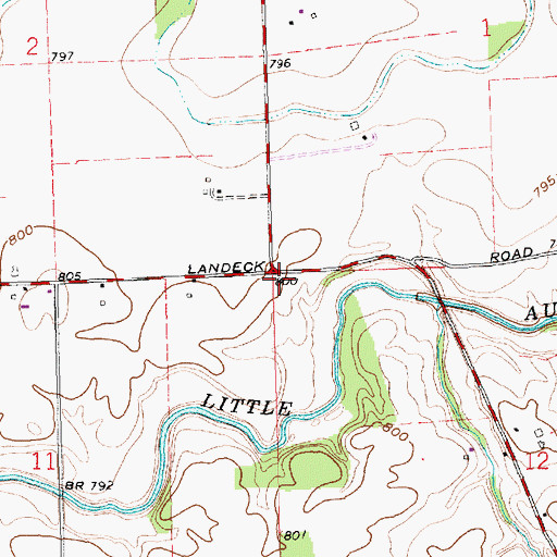 Topographic Map of Auglaize School (historical), OH